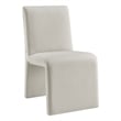 Emory Upholstered Performance Velvet Dining Side Chair in Alabaster