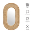 Sovana Oval Rattan Wall Mirror in Natural