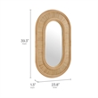 Sovana Oval Rattan Wall Mirror in Natural