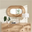 Sovana Oval Rattan Wall Mirror in Natural