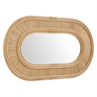 Sovana Oval Rattan Wall Mirror in Natural