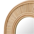 Sovana Oval Rattan Wall Mirror in Natural