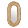 Sovana Oval Rattan Wall Mirror in Natural
