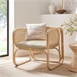 Ellis Natural Rattan Accent Armchair in Natural