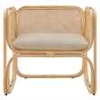 Ellis Natural Rattan Accent Armchair in Natural