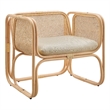 Ellis Natural Rattan Accent Armchair in Natural