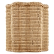 Erika Scalloped Natural Rattan Side Table in Natural
