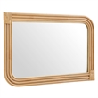 Corsica Curved Rectangle Rattan Wall Mirror in Natural