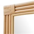 Corsica Curved Rectangle Rattan Wall Mirror in Natural