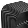 Eve Curved Natural Rattan Side Table in Black