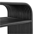 Eve Curved Natural Rattan Side Table in Black