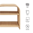 Eve Curved Natural Rattan Side Table in Natural