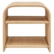 Eve Curved Natural Rattan Side Table in Natural