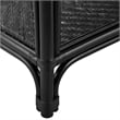 Celeste 67 Inch Tall Arched Natural Rattan Bookshelf in Black