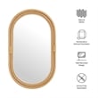 Corsica Oval Rattan Wall Mirror in Natural