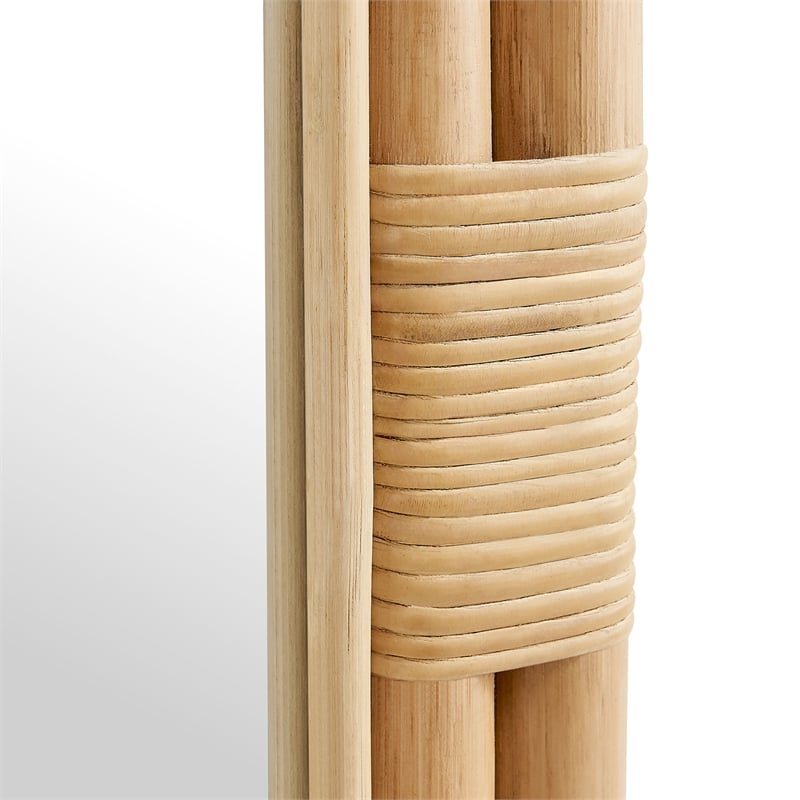 Corsica Oval Rattan Wall Mirror in Natural