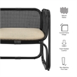 Ellis Natural Rattan Accent Armchair in Black