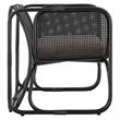 Ellis Natural Rattan Accent Armchair in Black