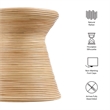 Tavi Hourglass Natural Rattan Round Side Table in Natural
