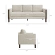 Hawken Boucle Fabric Sofa in Parchment Espresso