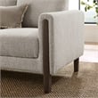 Hawken Boucle Fabric Sofa in Parchment Espresso