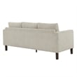 Hawken Boucle Fabric Sofa in Parchment Espresso