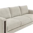 Hawken Boucle Fabric Sofa in Parchment Espresso