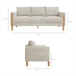Hawken Boucle Fabric Sofa in Parchment Beech