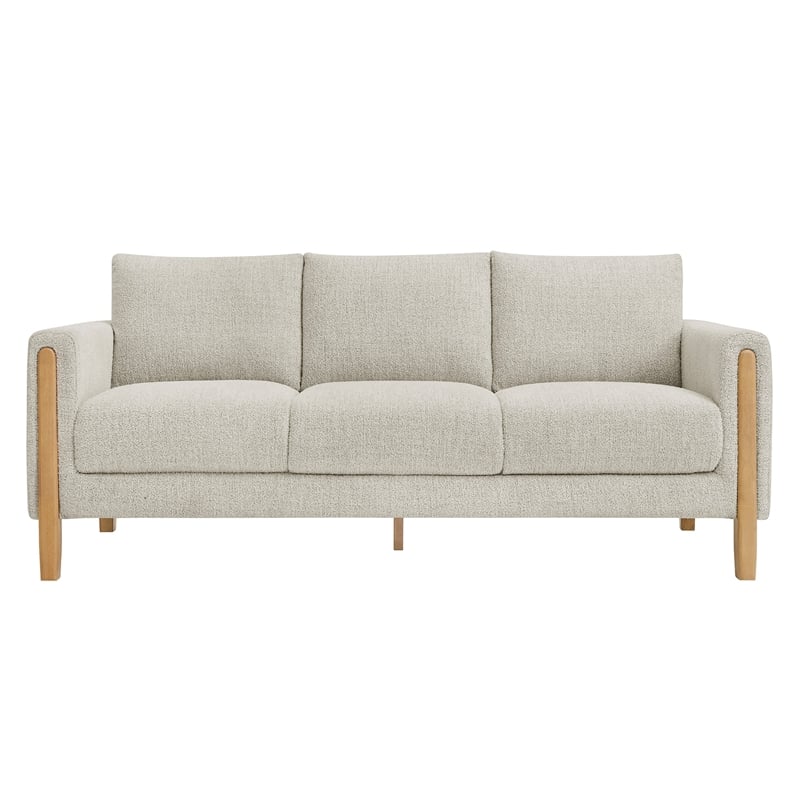 Hawken Boucle Fabric Sofa in Parchment Beech