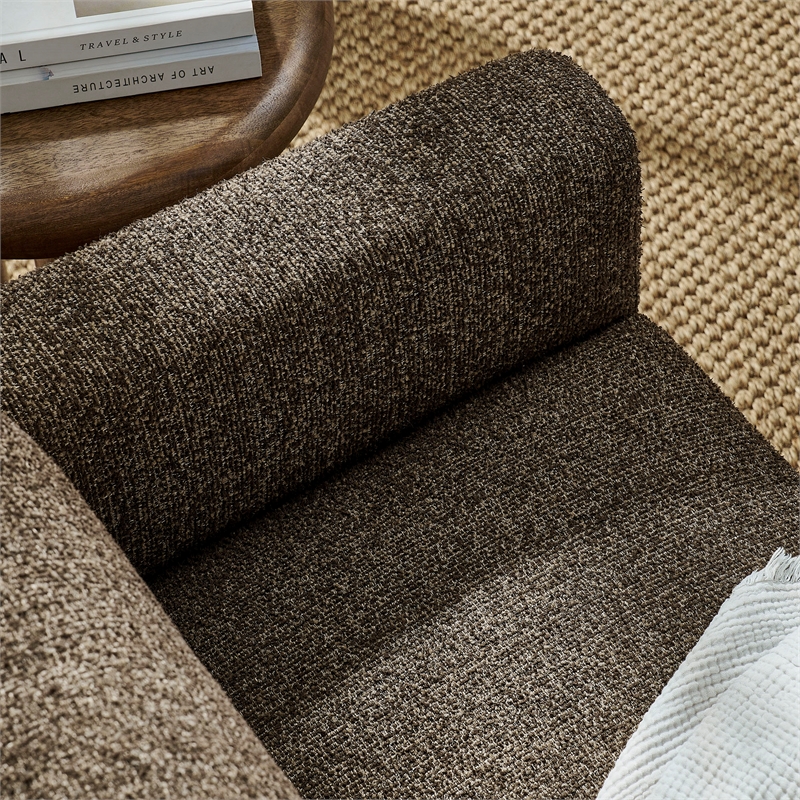 Hawken Boucle Fabric Loveseat in Antique Espresso