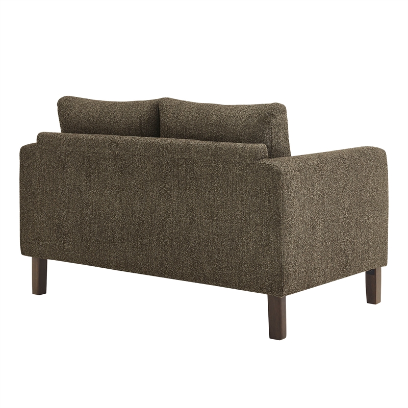 Hawken Boucle Fabric Loveseat in Antique Espresso
