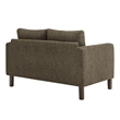 Hawken Boucle Fabric Loveseat in Antique Espresso