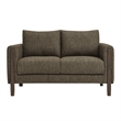 Hawken Boucle Fabric Loveseat in Antique Espresso