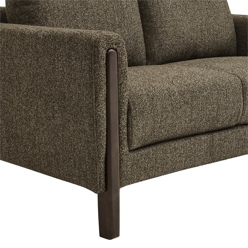 Hawken Boucle Fabric Loveseat in Antique Espresso