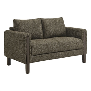 Hawken Boucle Fabric Loveseat in Antique Espresso