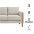 Hawken Boucle Fabric Loveseat in Parchment Beech