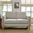 Hawken Boucle Fabric Loveseat in Parchment Beech