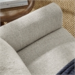 Hawken Boucle Fabric Loveseat in Parchment Beech