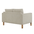 Hawken Boucle Fabric Loveseat in Parchment Beech