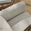 Hawken Boucle Fabric Loveseat in Parchment Espresso