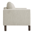 Hawken Boucle Fabric Loveseat in Parchment Espresso