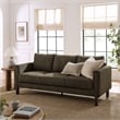 Hawken Boucle Fabric Sofa in Antique Espresso
