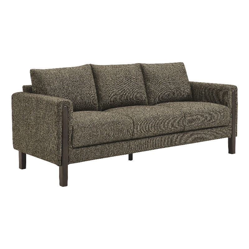 Hawken Boucle Fabric Sofa in Antique Espresso