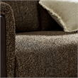 Hawken Boucle Fabric Accent Armchair in Antique Espresso