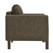 Hawken Boucle Fabric Accent Armchair in Antique Espresso
