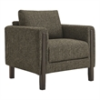 Hawken Boucle Fabric Accent Armchair in Antique Espresso