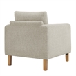 Hawken Boucle Fabric Accent Armchair in Parchment Beech