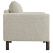 Hawken Boucle Fabric Accent Armchair in Parchment Espresso