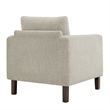 Hawken Boucle Fabric Accent Armchair in Parchment Espresso
