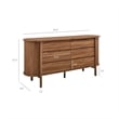Cadence 6-Drawer Curved Dresser in Walnut